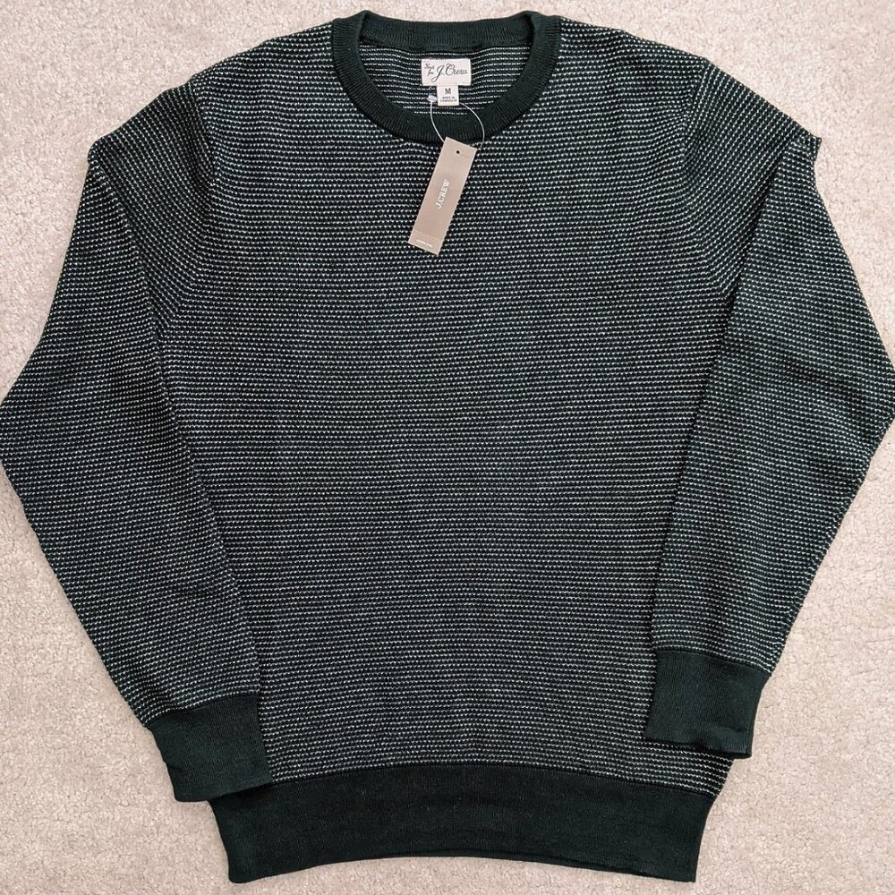 J.Crew cotton sweater green medium NWT